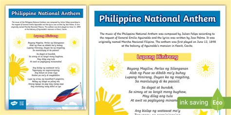philippine national anthem lyrics in english|National Anthem of the Philippines (English Recording) .